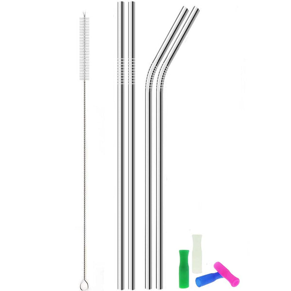 4pcs Reusable Metal Straws